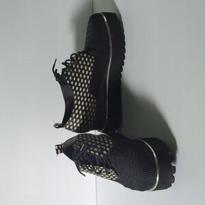 United Nude black/ white platform loafer